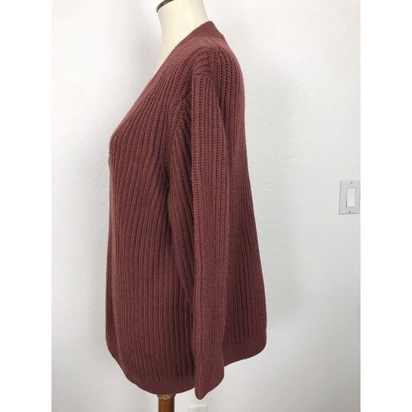 Aritzia Babaton Oversize Pullover Stretch Knit V Neck Wool Sweater - Picture 7 of 10